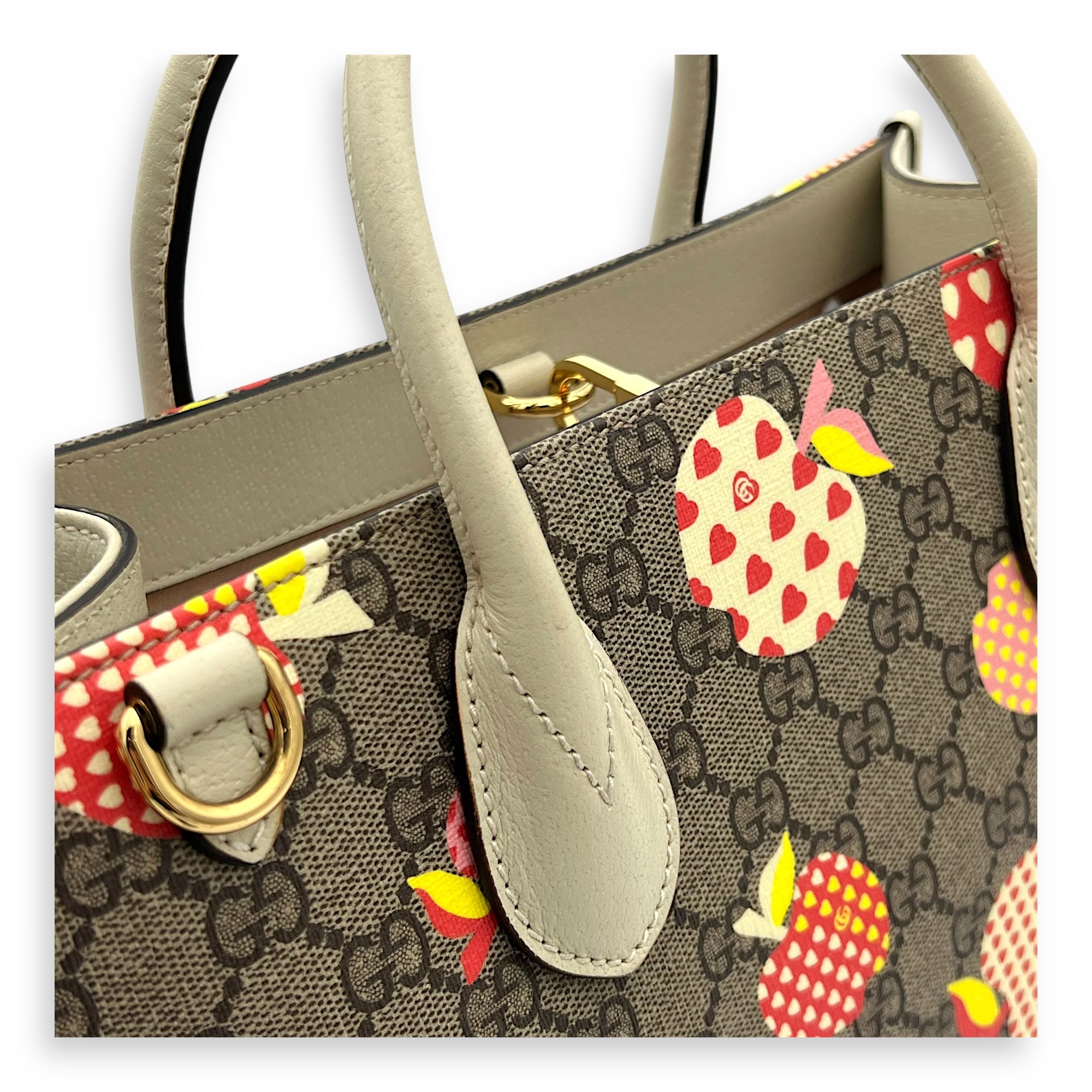 Gucci GG Supreme Tote Bag Brown in Coated Canvas, Gold hardware_10