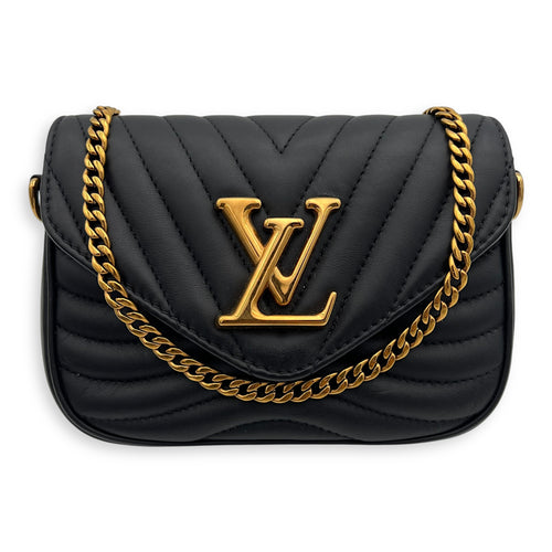 Louis Vuitton New Wave Crossbody Bag Black in Calfskin, Gold hardware_10
