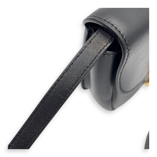 Saint Laurent Kaia Crossbody Bag Black in Calfskin, Gold hardware_10
