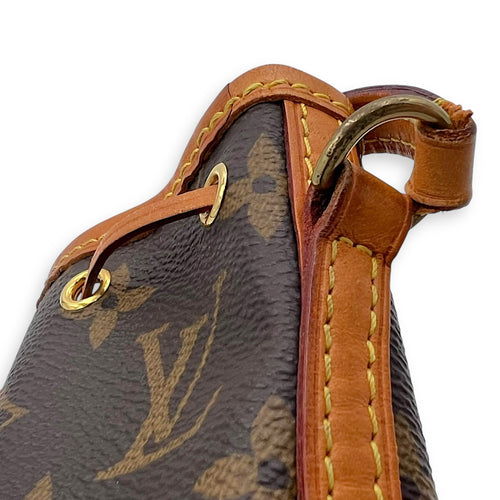Louis Vuitton Noe Bucket Bag Brown in Monogram Coated Canvas, Gold hardware_10