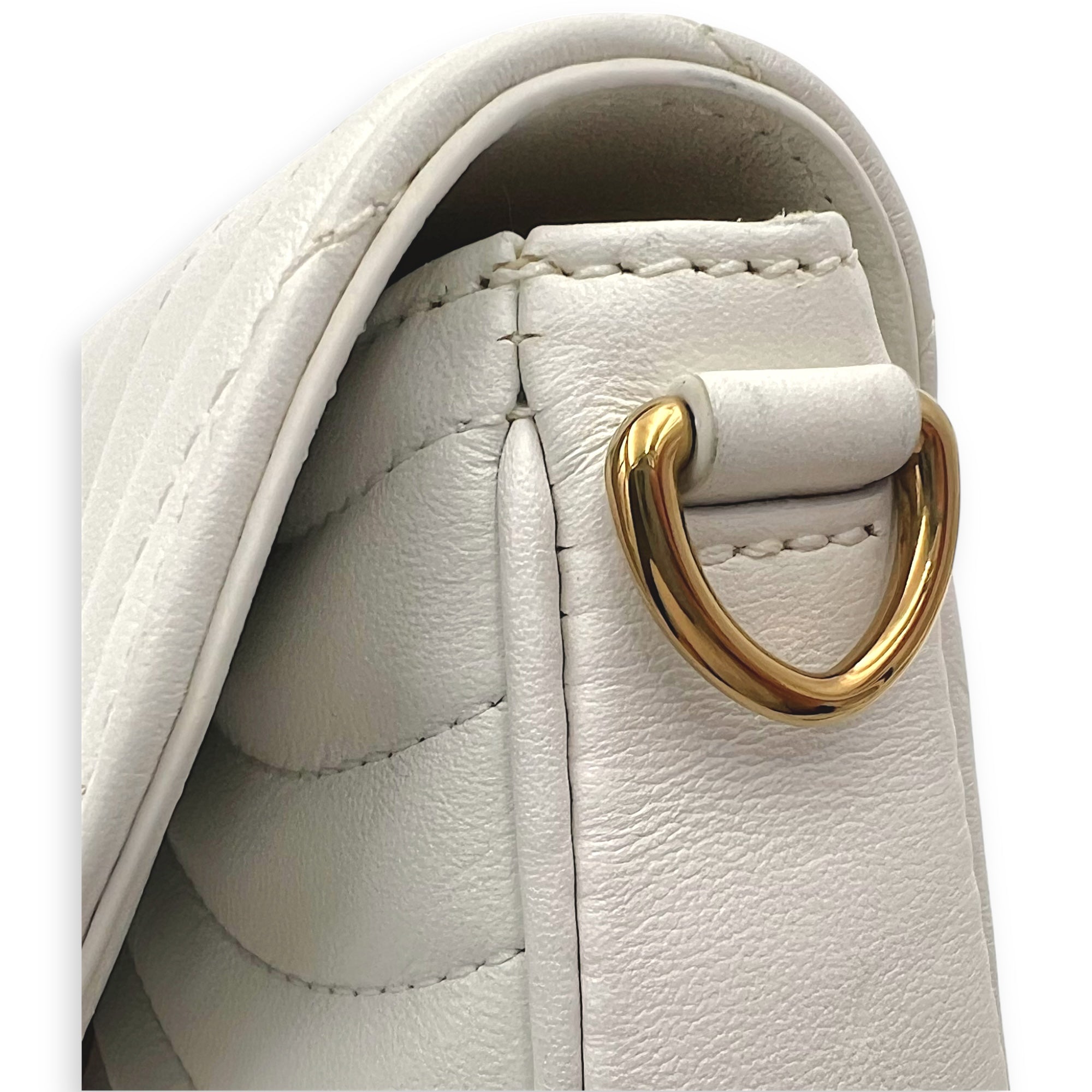 Louis Vuitton New Wave Crossbody Bag White in Calfskin, Gold hardware_10
