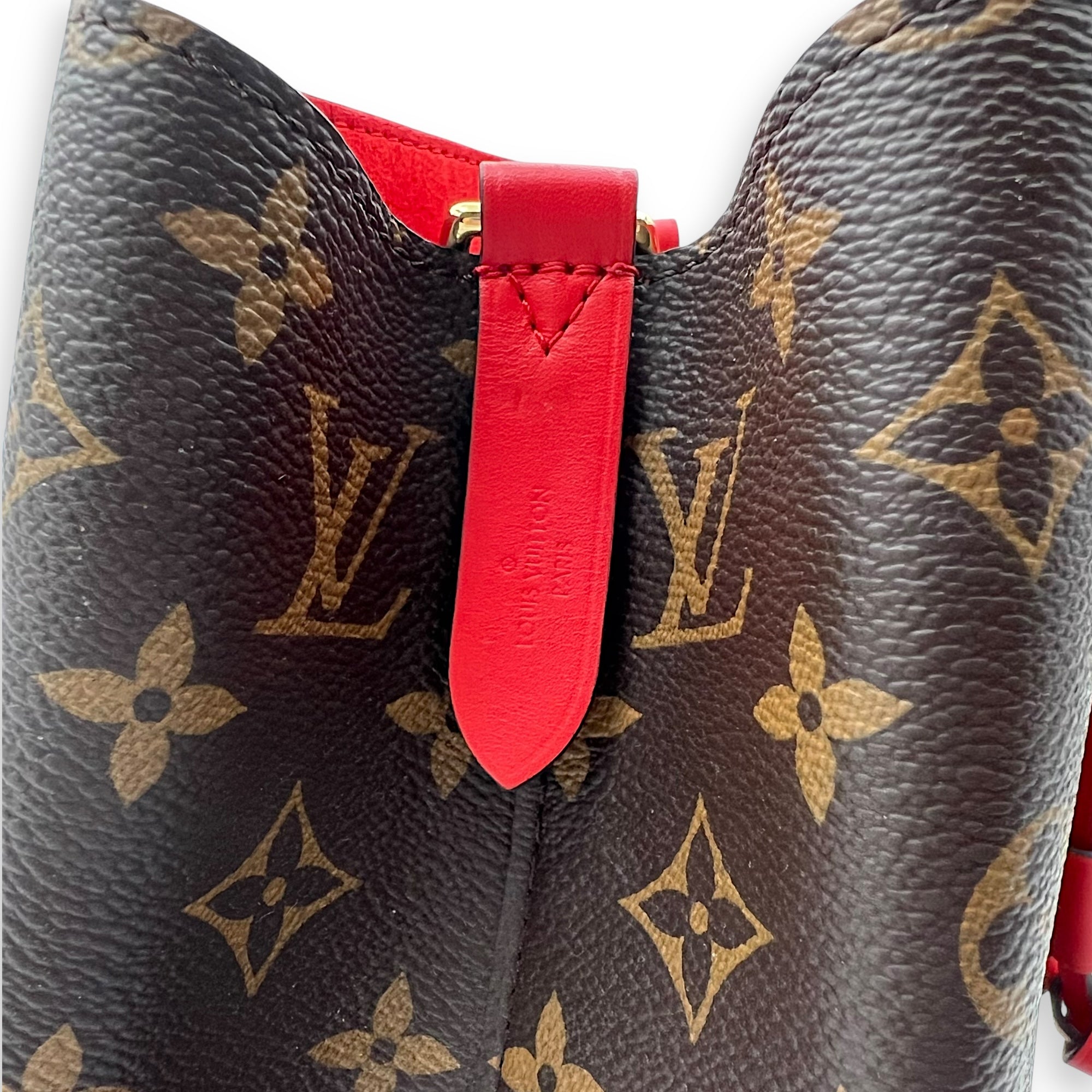 Louis Vuitton NeoNoe Bucket Bag Brown in Monogram Coated Canvas, Gold hardware_10