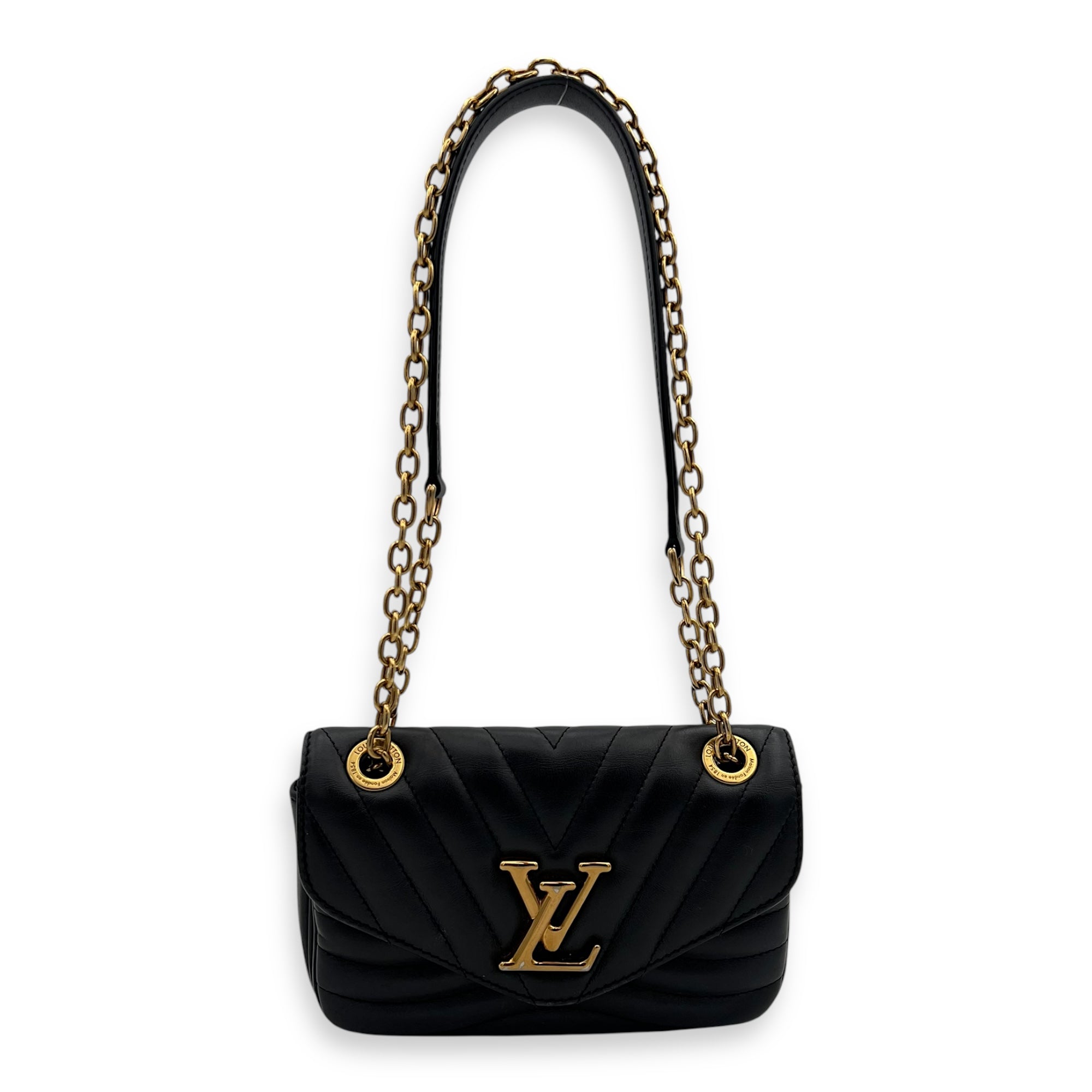 Louis Vuitton New Wave Crossbody Bag PM Black in Calfskin, Gold hardware_2