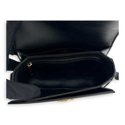 Celine Teen Crossbody Bag Black in Box Calfskin, Gold hardware_6
