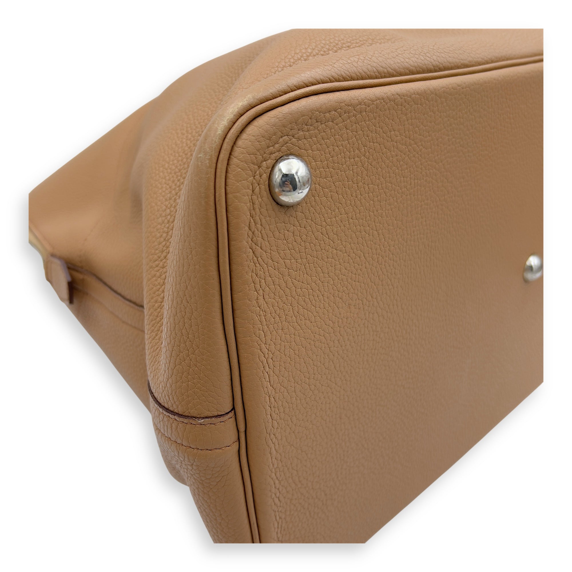 Hermès Bolide Beige in Clemence, Palladium hardware_10