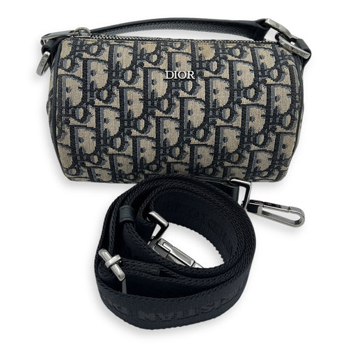 Dior Roller Crossbody Bag Small Blue in Canvas, Silver hardware_2