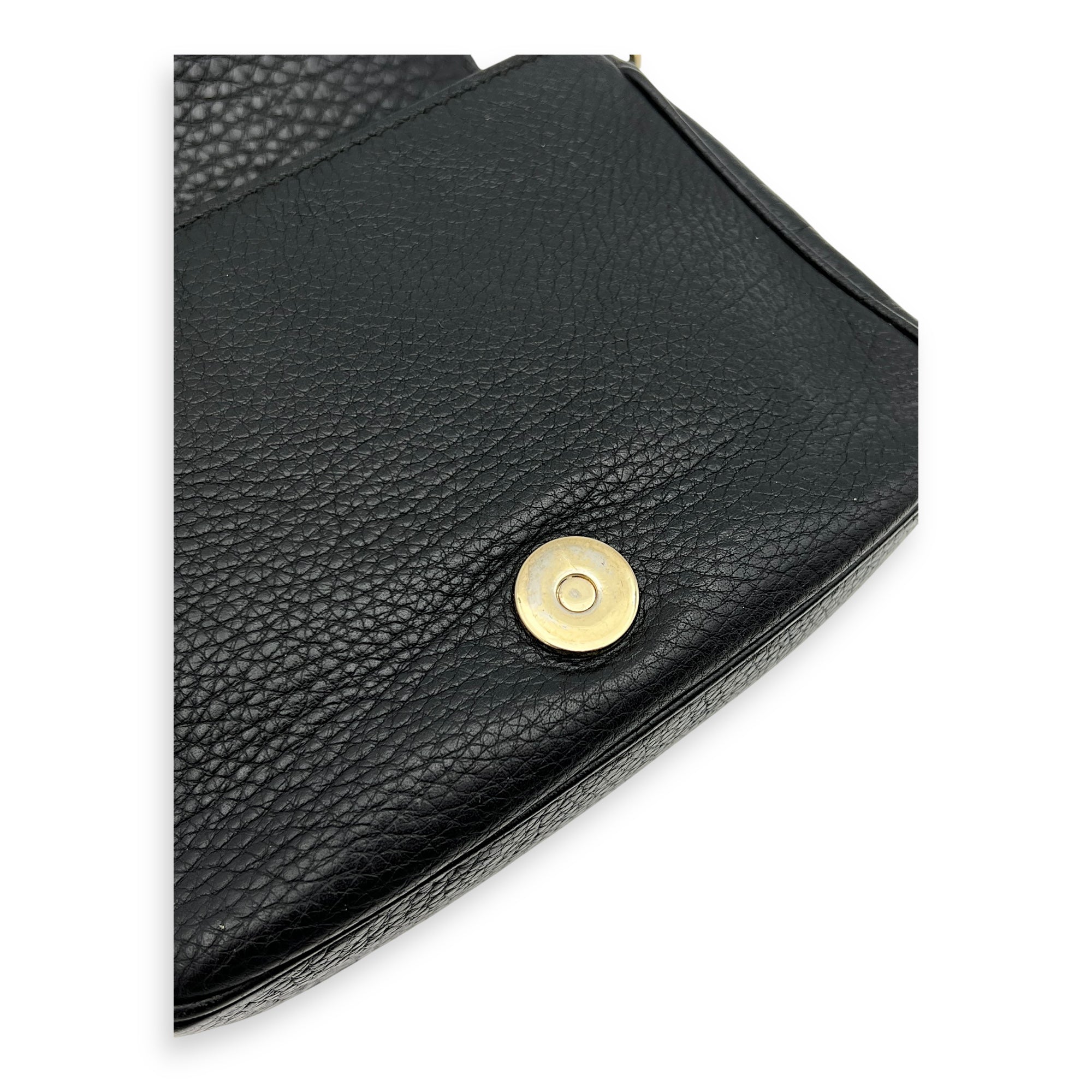 Gucci Soho Crossbody Bag Black in Calfskin, Gold hardware_1