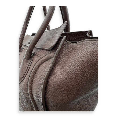 Celine Luggage Top Handle Bag Large Brown in Calfskin, Gold hardware_2