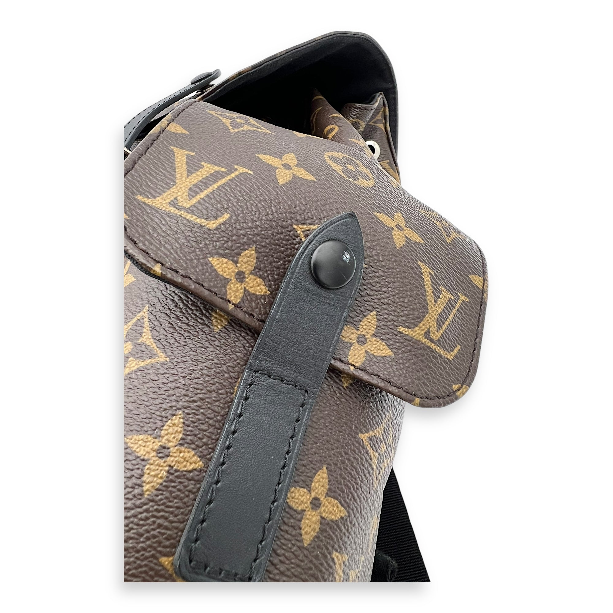 Louis Vuitton Christopher Backpack Brown in Monogram Coated Canvas, Gold hardware_2