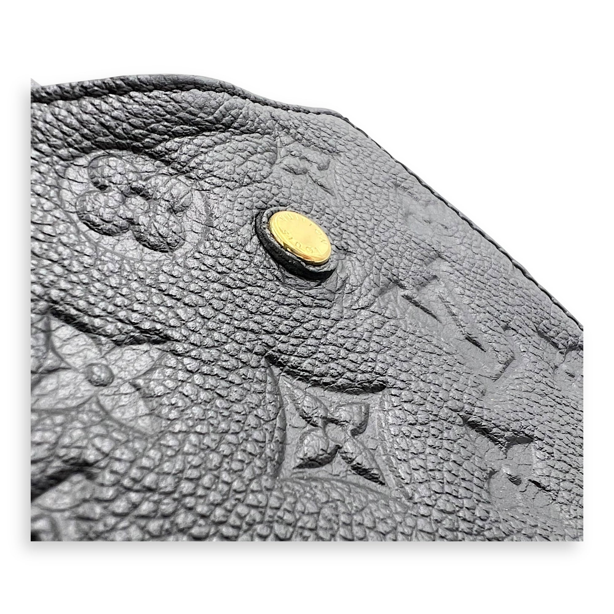 Louis Vuitton Montaigne Top Handle Bag BB Black in Empreinte Leather, Gold hardware_10