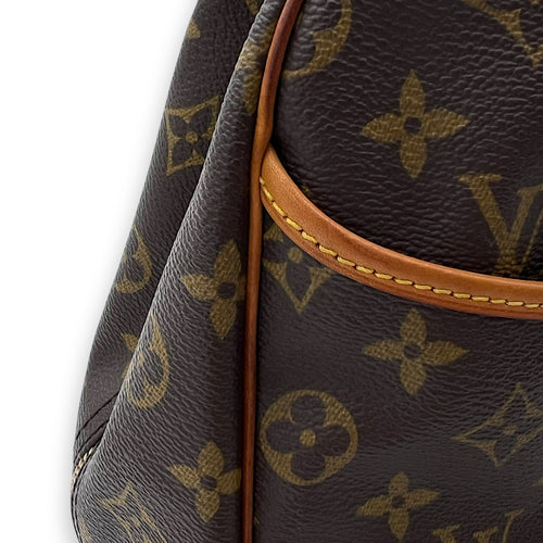 Louis Vuitton Trouville Top Handle Bag Brown in Monogram Coated Canvas, Gold hardware_10