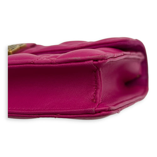 Dior DiorAddict Shoulder Bag Pink in Lambskin, Gold hardware_1