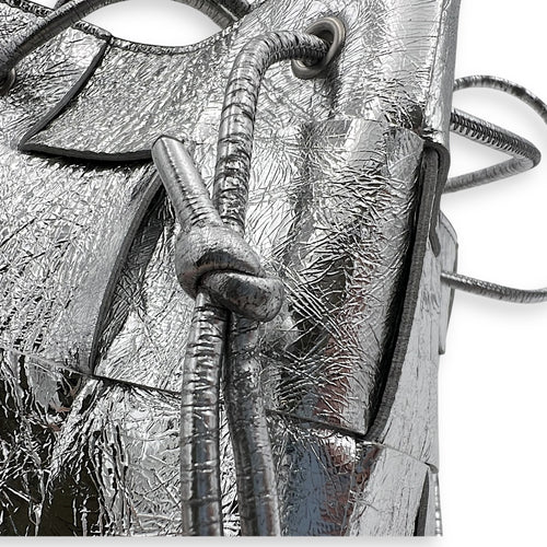 Bottega Veneta Cassette Backpack Silver in Calfskin, Silver hardware_10