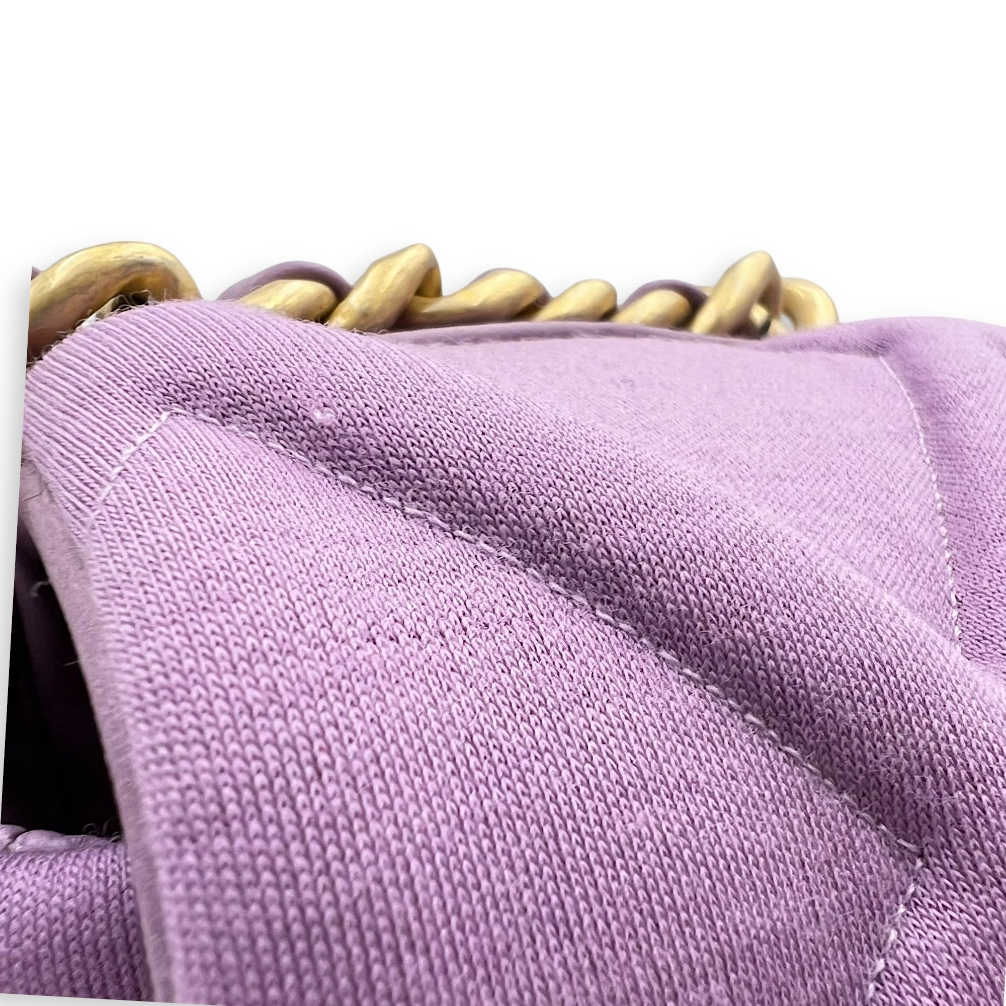 Chanel C19 Maxi Purple Crossbody Bag in Fabric, Mixed hardware_10