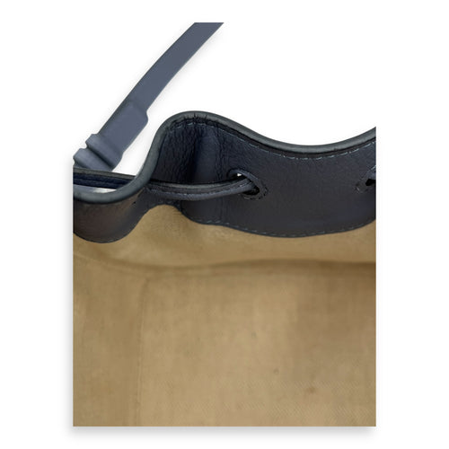 Loewe Hammock Mini Blue Shoulder Bag in Calfskin, Silver hardware_8