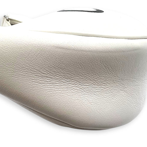 Celine Ava Shoulder Bag White in Calfskin, Silver hardware_10