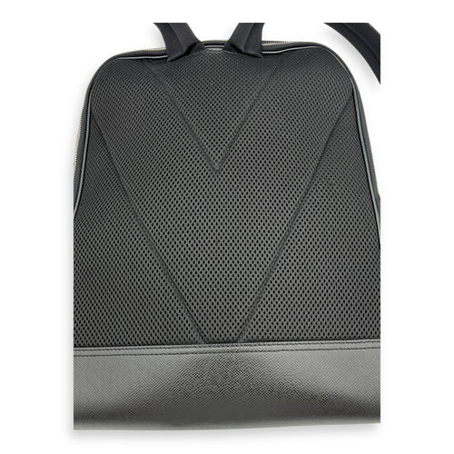 Louis Vuitton Adrian Backpack Black in Taiga Leather, Silver hardware_2