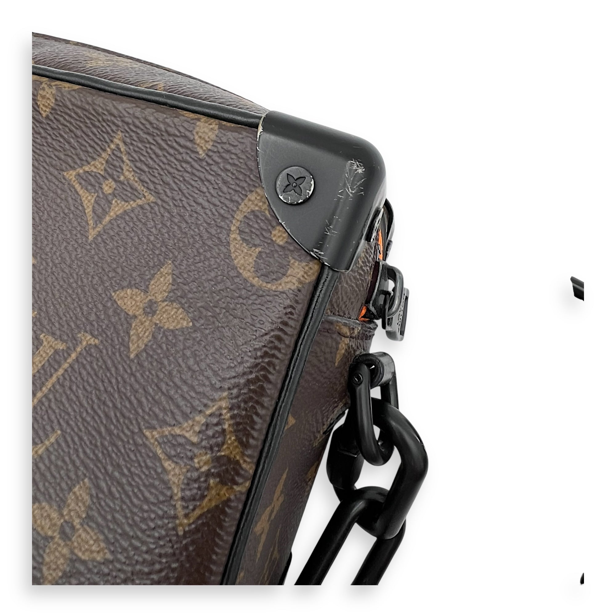 Louis Vuitton Soft Trunk Shoulder Bag Brown in Monogram Coated Canvas, Black hardware_3