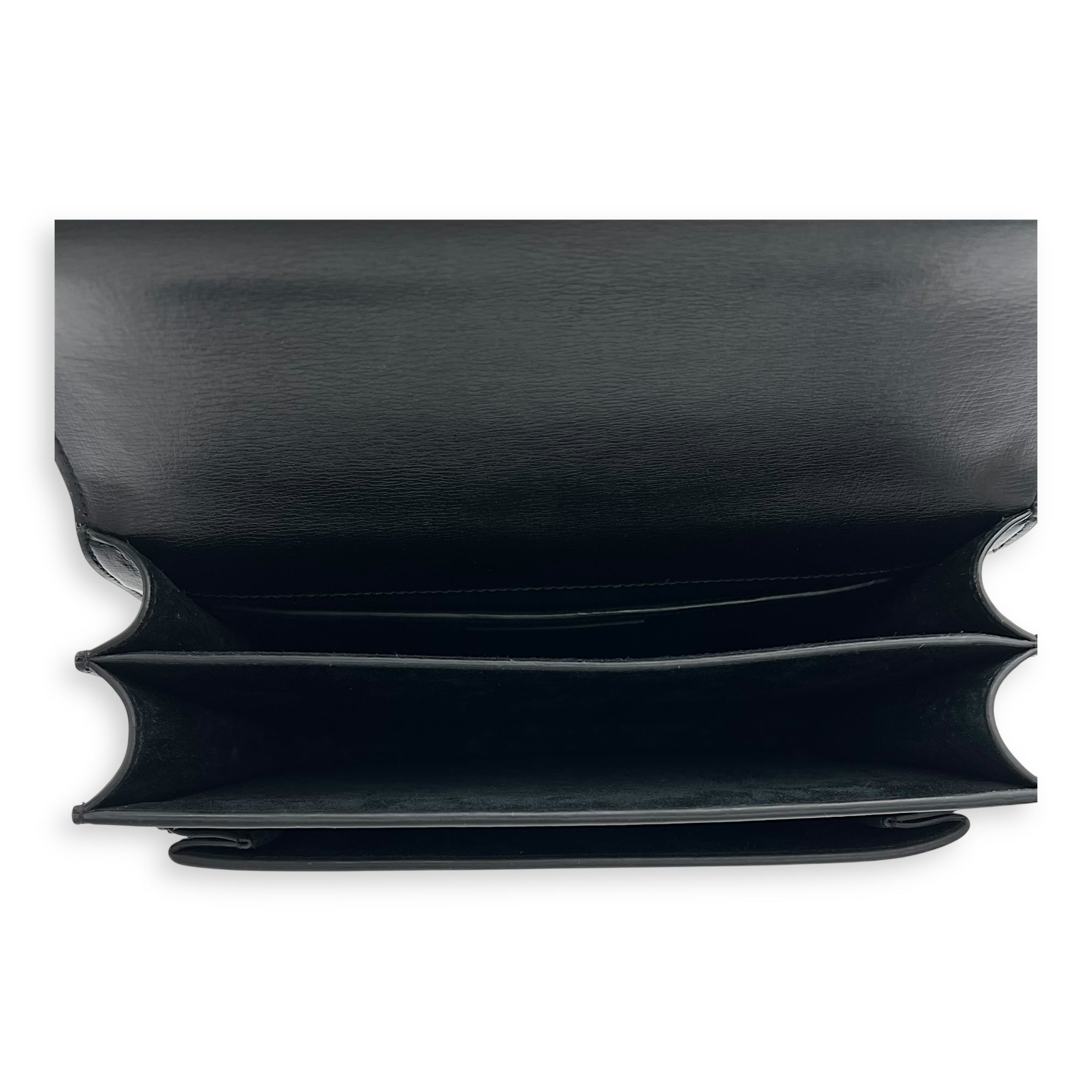 Saint Laurent Sunset Shoulder Bag Black in Calfskin, Gold hardware_6