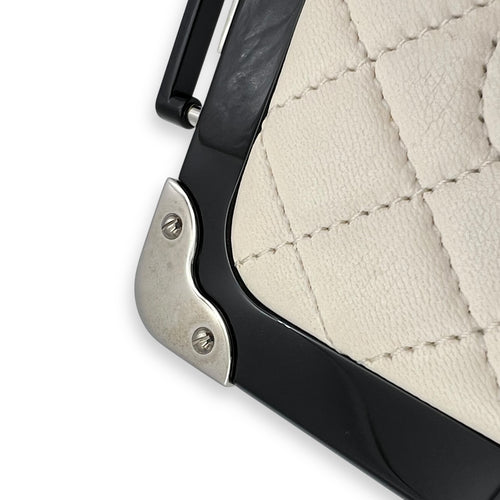 Chanel Minaudiere Trolley  Clutch White in Others, Silver hardware_9