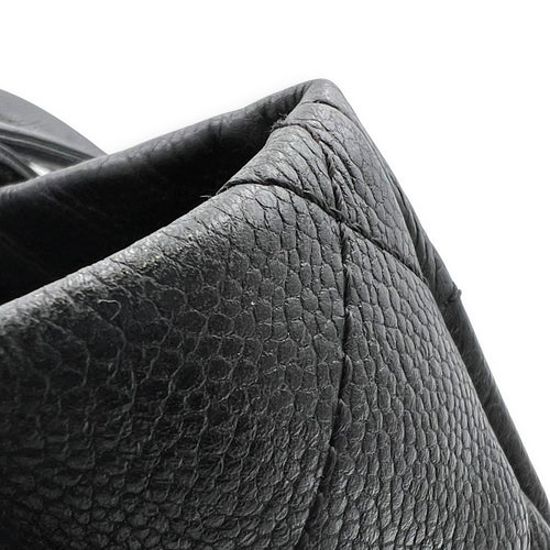 Chanel CC Tote Bag Black in Caviar Leather, Silver hardware_10
