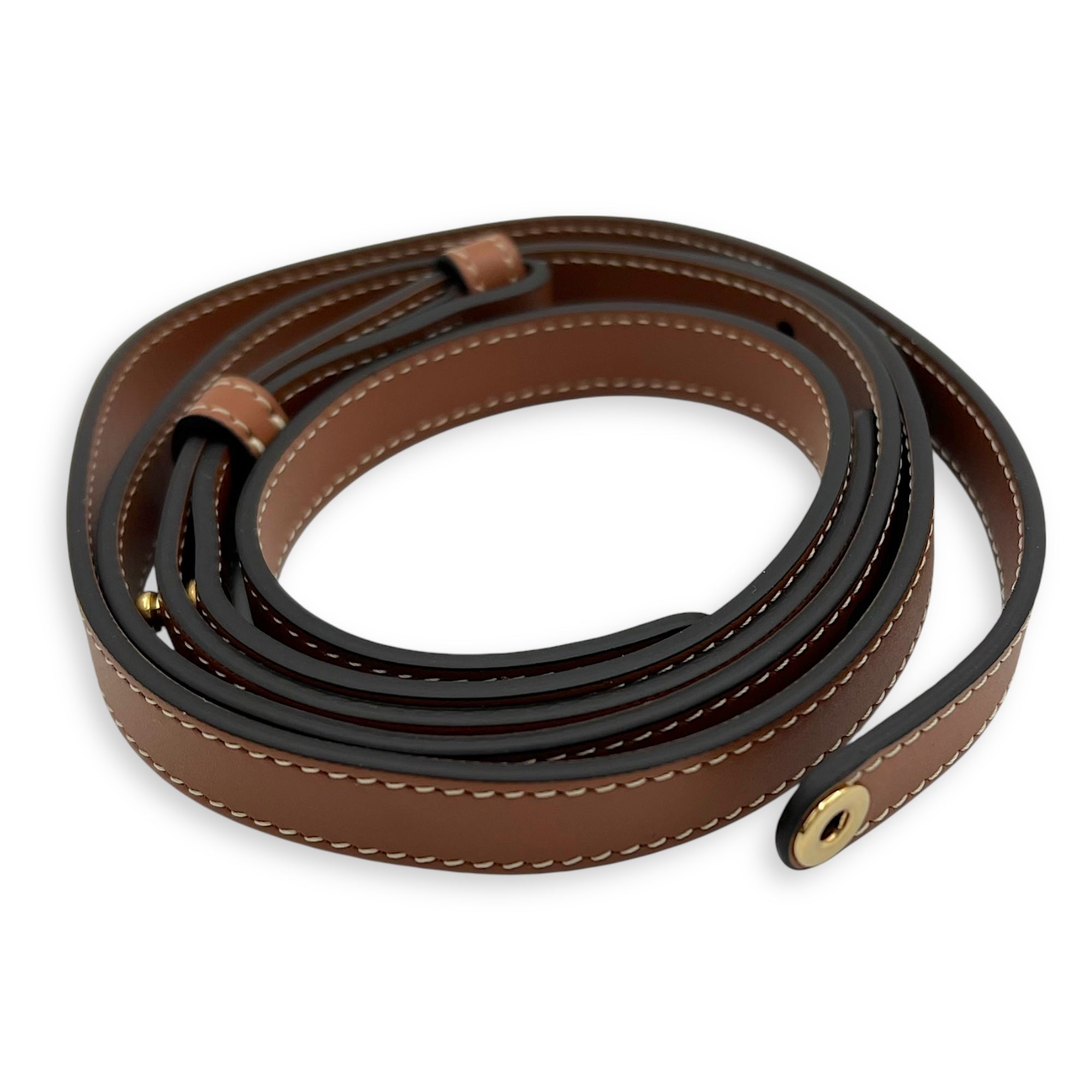 Celine Claude Mini Brown Crossbody Bag in Coated Canvas, Gold hardware_10