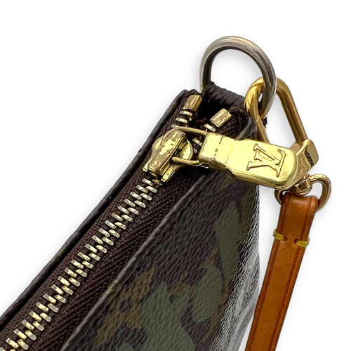 Louis Vuitton Pochette Pouch Brown in Coated Canvas, Gold hardware_10