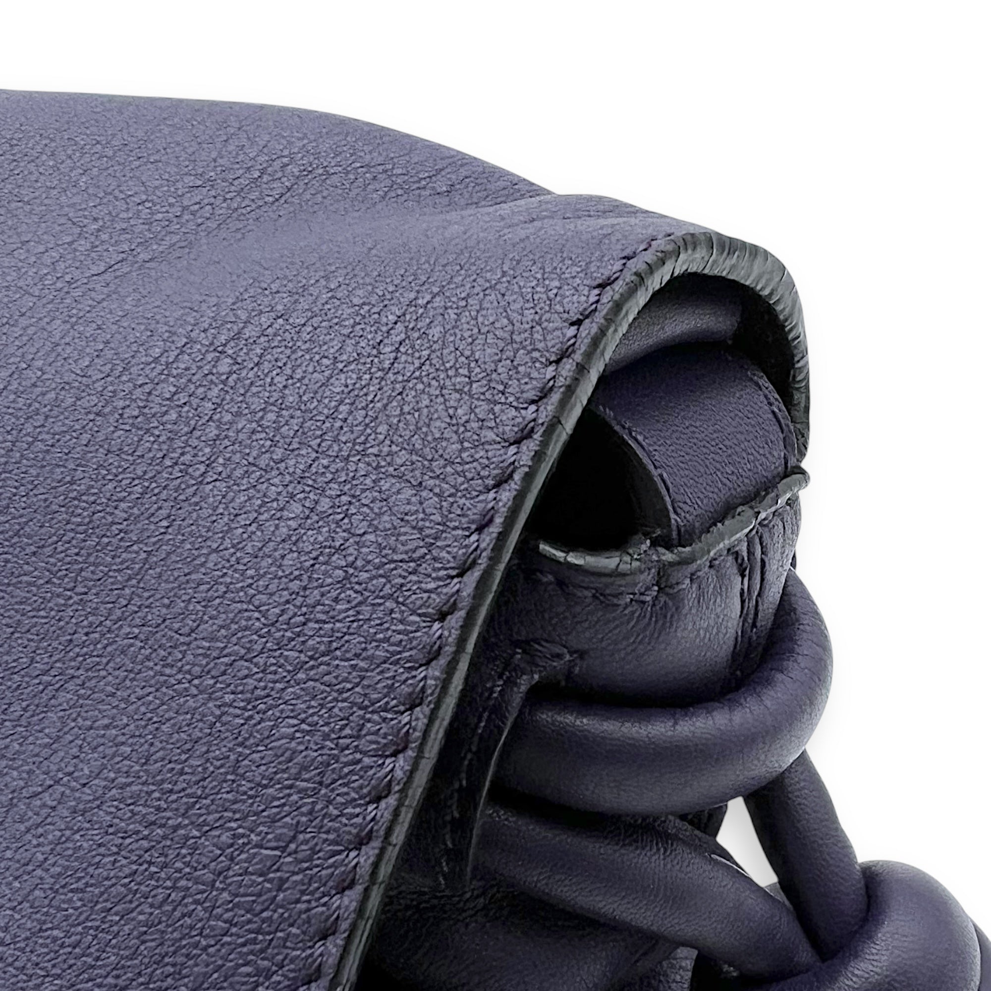 Loewe Flamenco Shoulder Bag Purple in Lambskin, Silver hardware_10