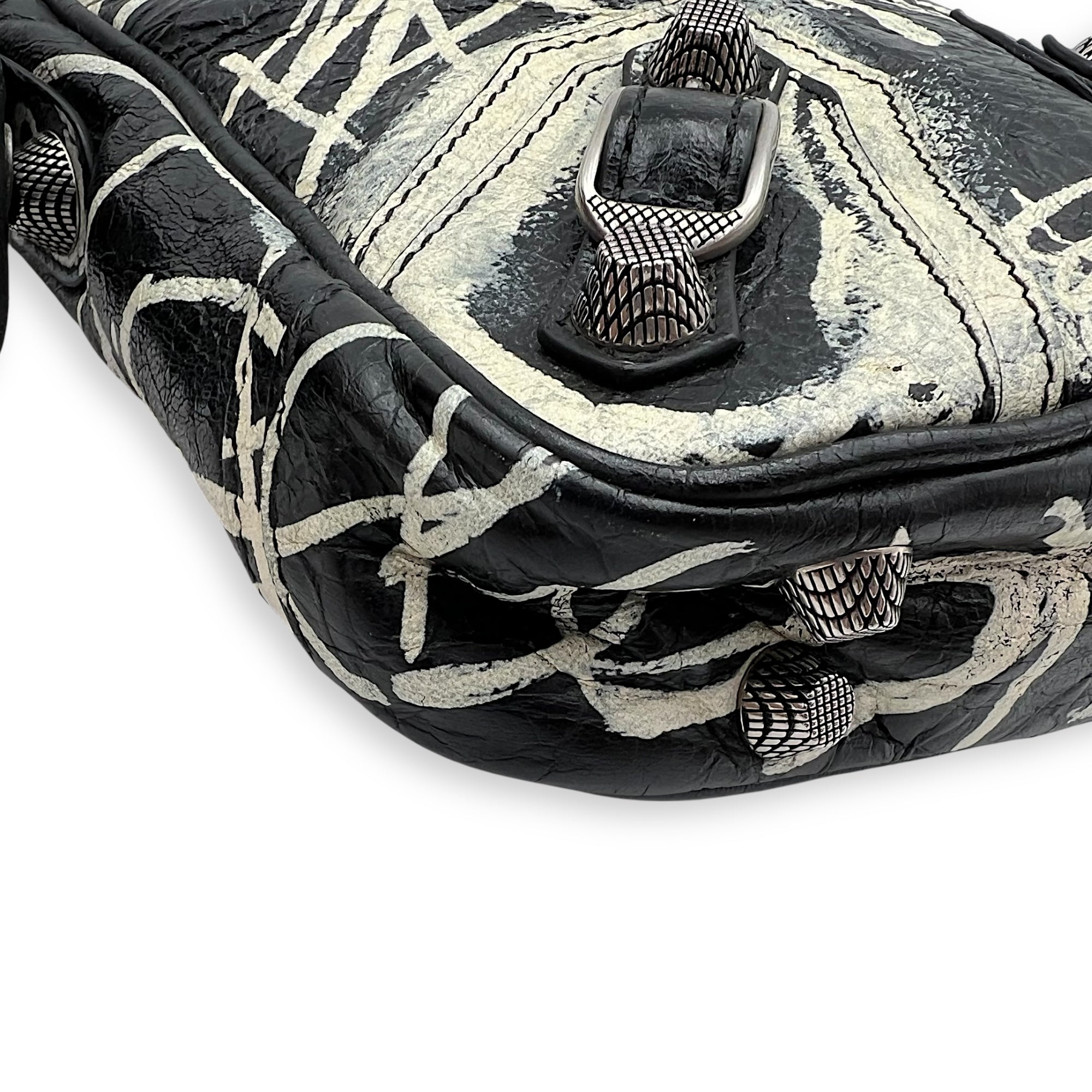 Balenciaga Le Cagole Crossbody Bag Multi-colour in Calfskin, Silver hardware_10
