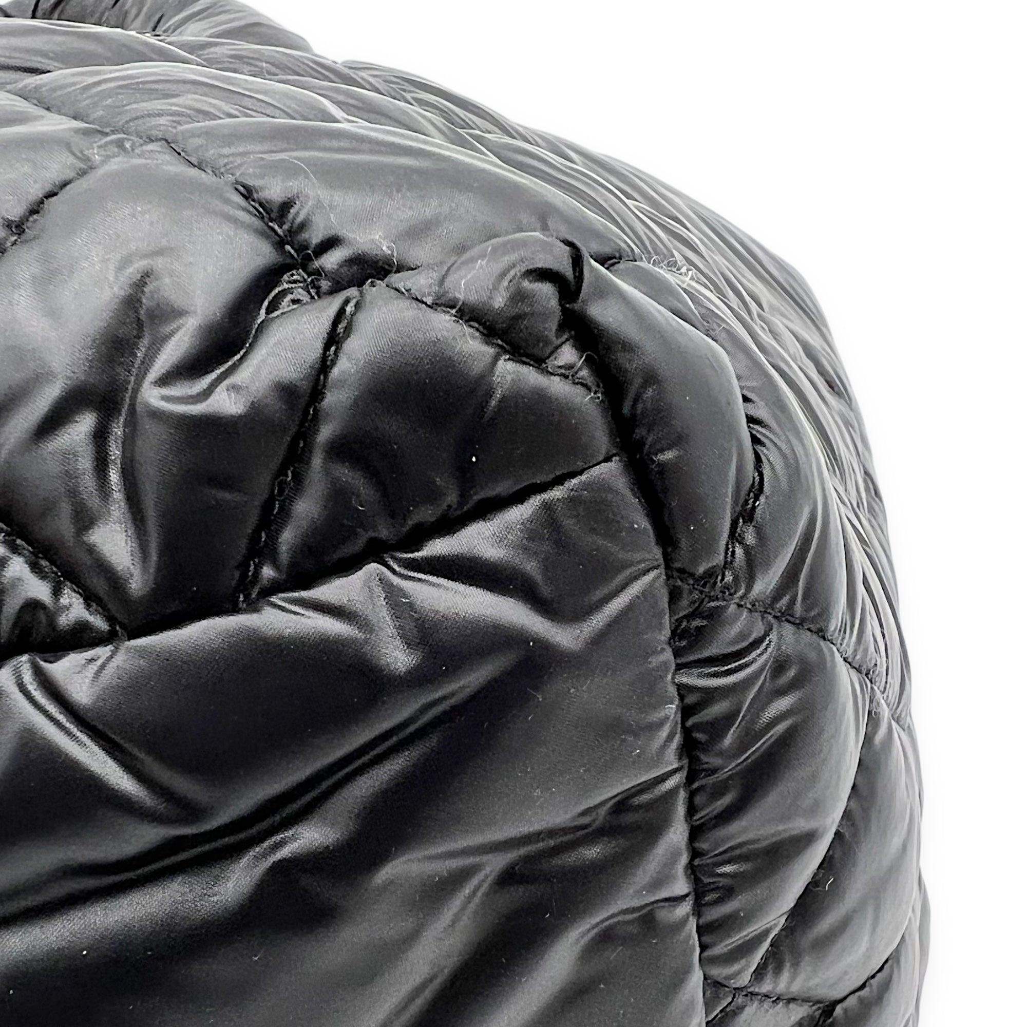 Chanel Coco Cocoon Tote Bag Black in Nylon, Silver hardware_9