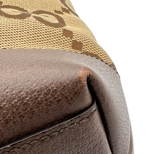 Gucci GG Tote Bag Brown in Canvas, Gold hardware_9