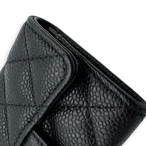 Chanel CC Card Holder Black in Caviar Leather, Gold hardware_10