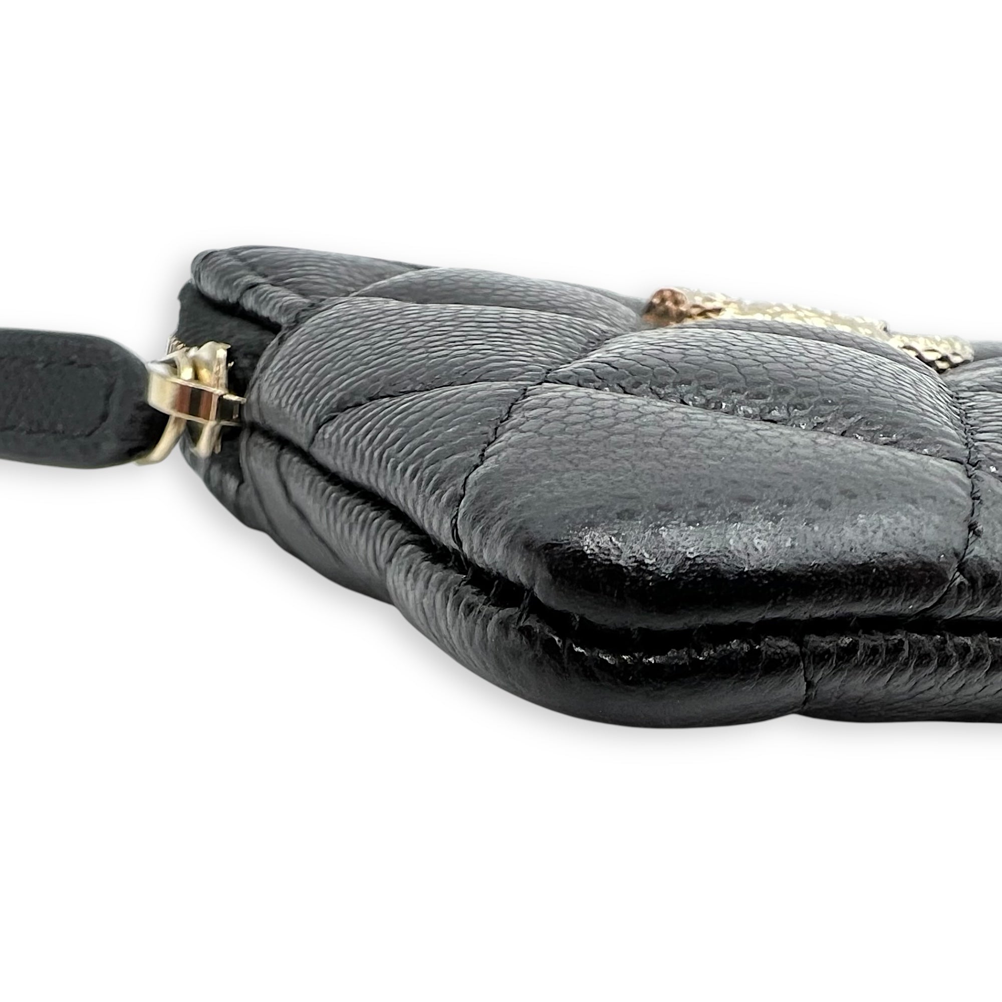 Chanel CC Wallet Black in Caviar Leather, Gold hardware_10