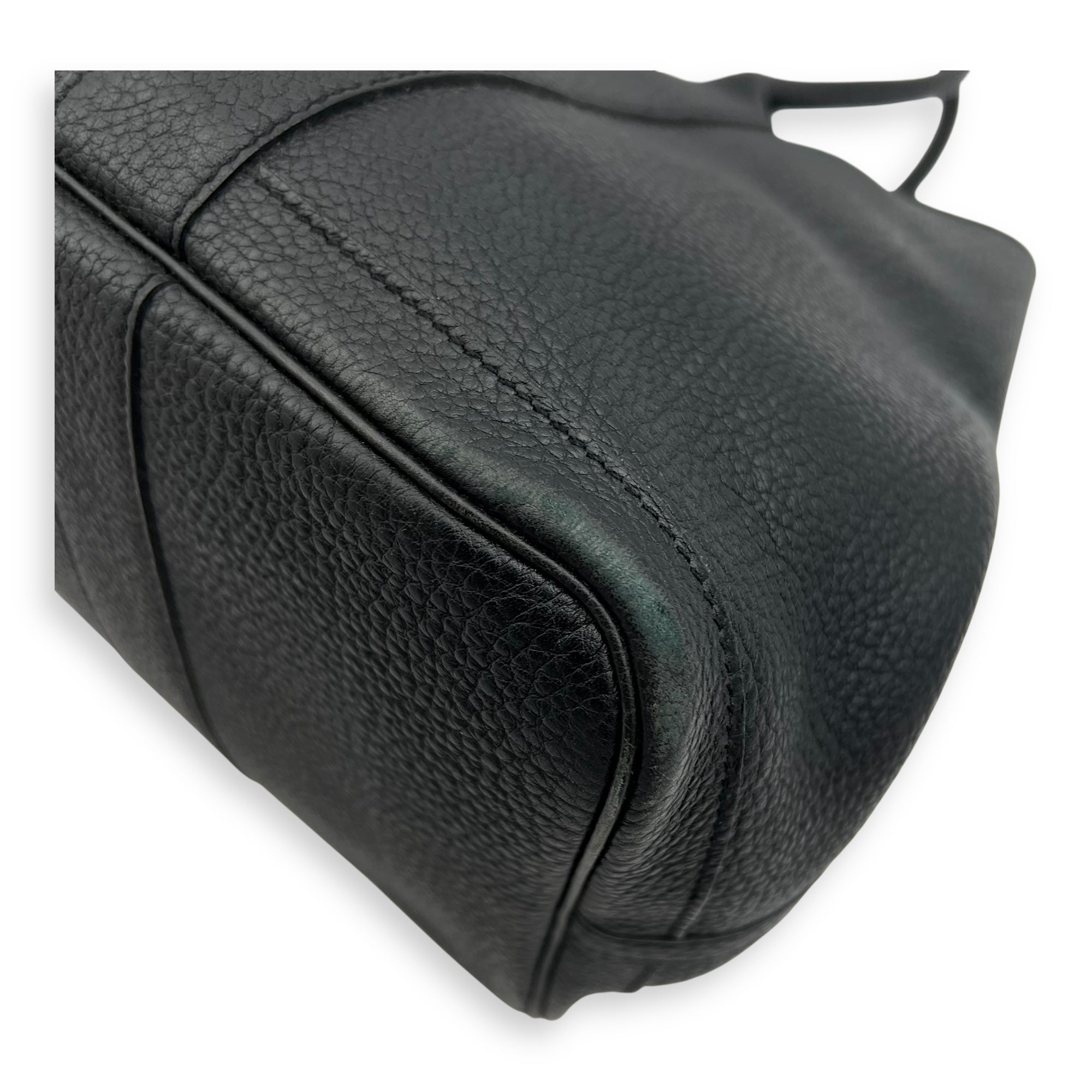 Hermès Garden Party 36 Black Top Handle Bag in Clemence, Silver hardware_10