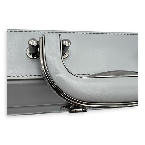 Dior Kenny Scharf Vanity Top Handle Bag Grey in Calfskin, Silver hardware_9