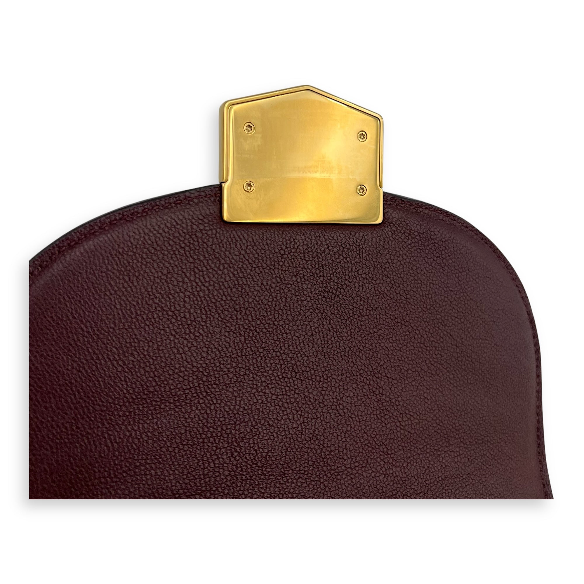 Celine Trotteur Crossbody Bag Red in Calfskin, Gold hardware_1