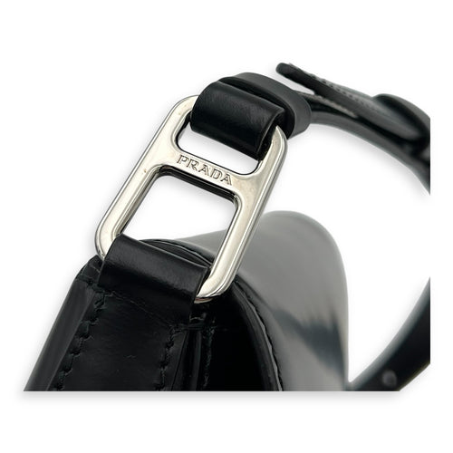 Prada Cleo Shoulder Bag Black in Calfskin, Silver hardware_1