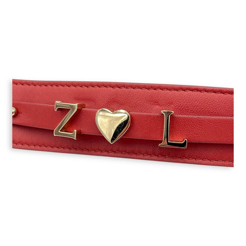 Dior Lady Dior Small Red Top Handle Bag in Lambskin, Gold hardware_2