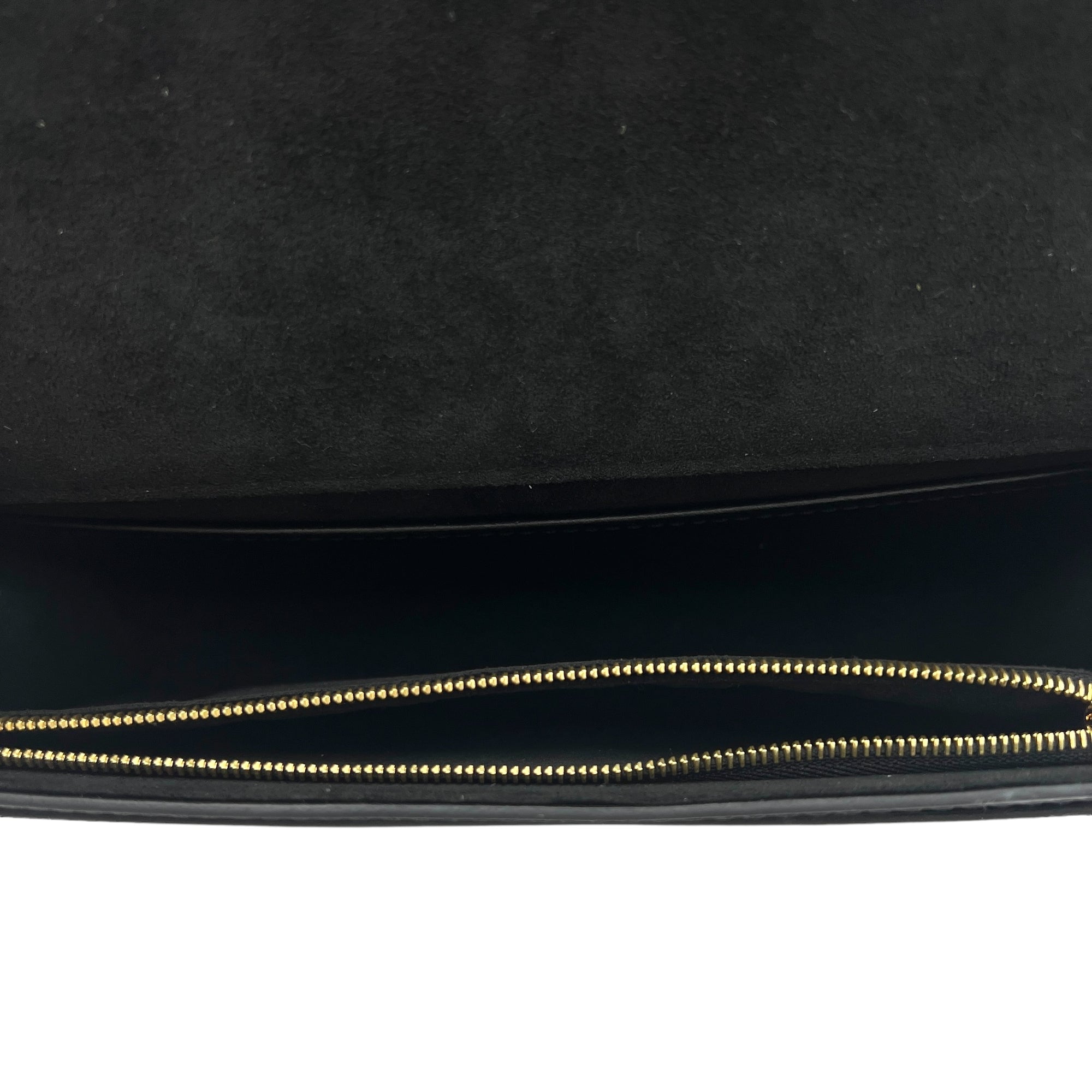 Louise GM Black Crossbody Bag in Calfskin, Gold hardware