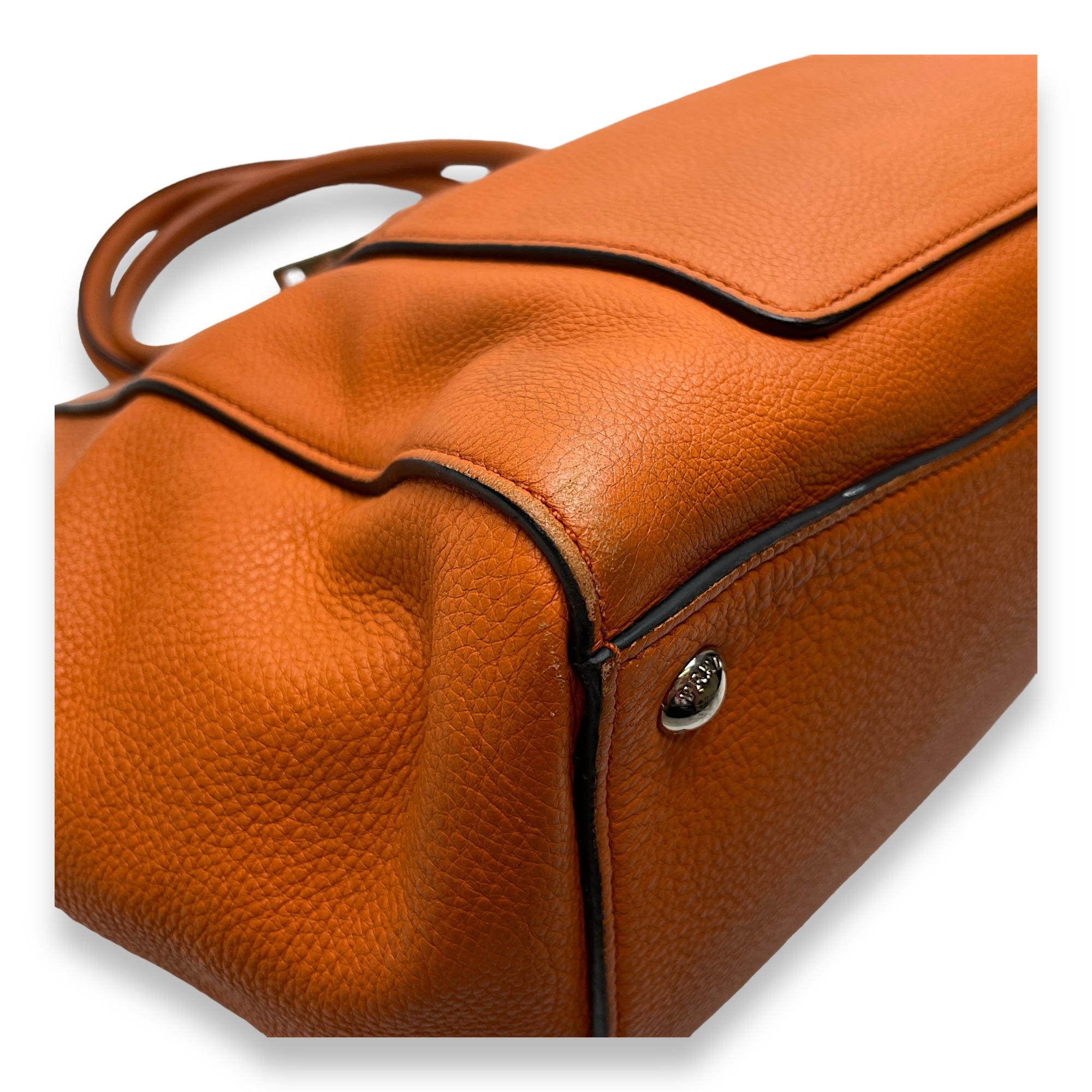 Others Top Handle Bag  Orange in Calfskin , Silver Hardware