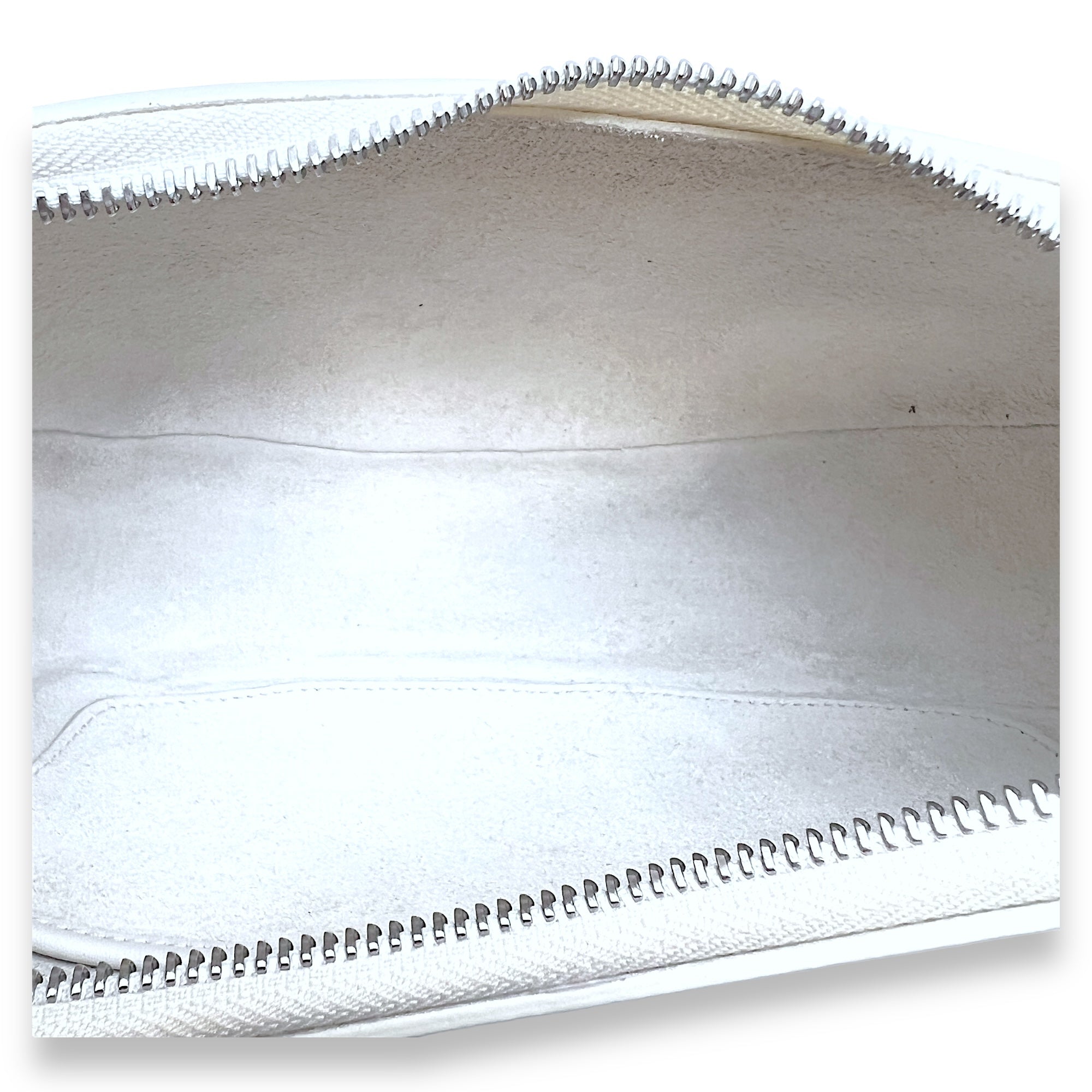 Ava Shoulder Bag  White in Calfskin , Silver Hardware