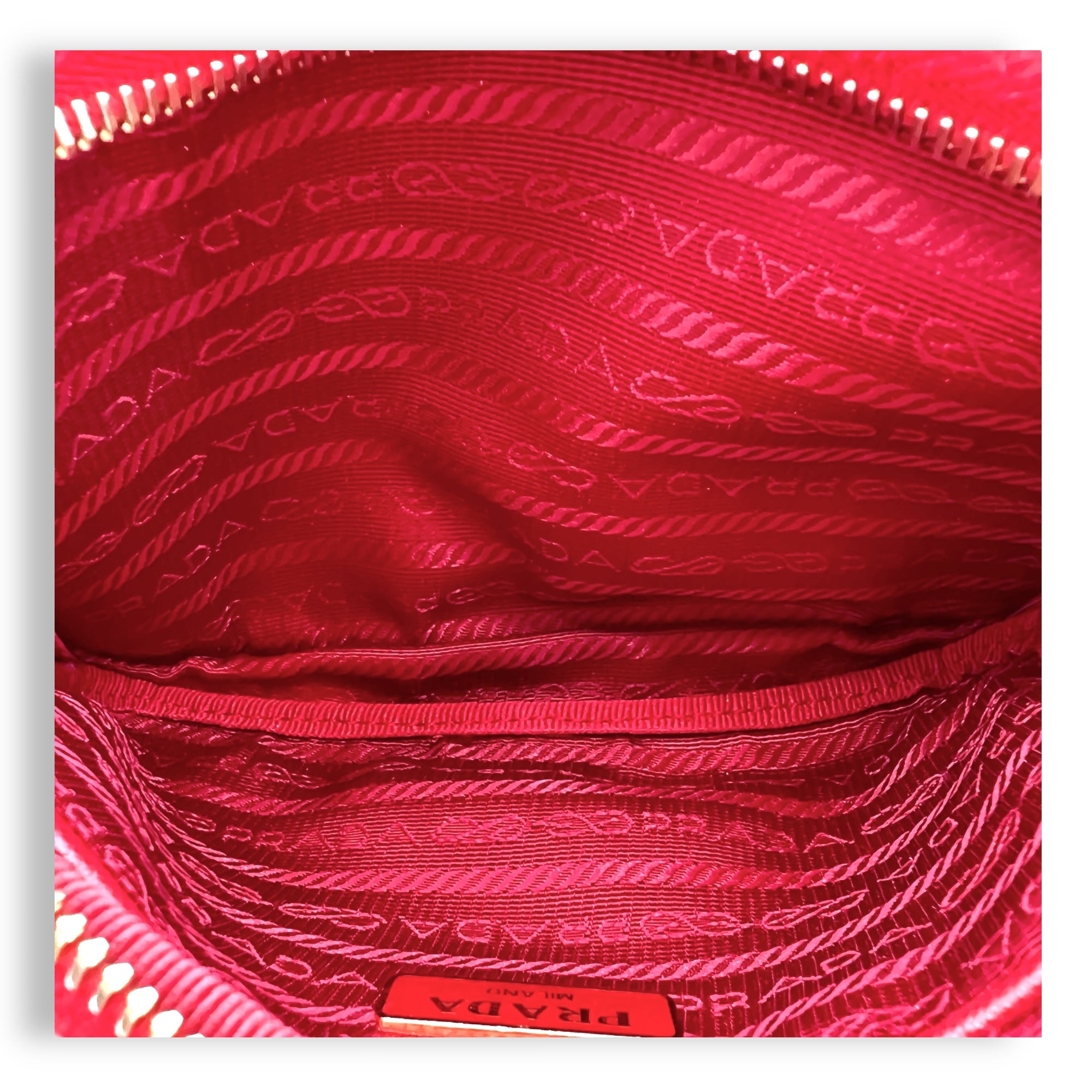 Tessuto Red Crossbody Bag in Nylon, Gold hardware