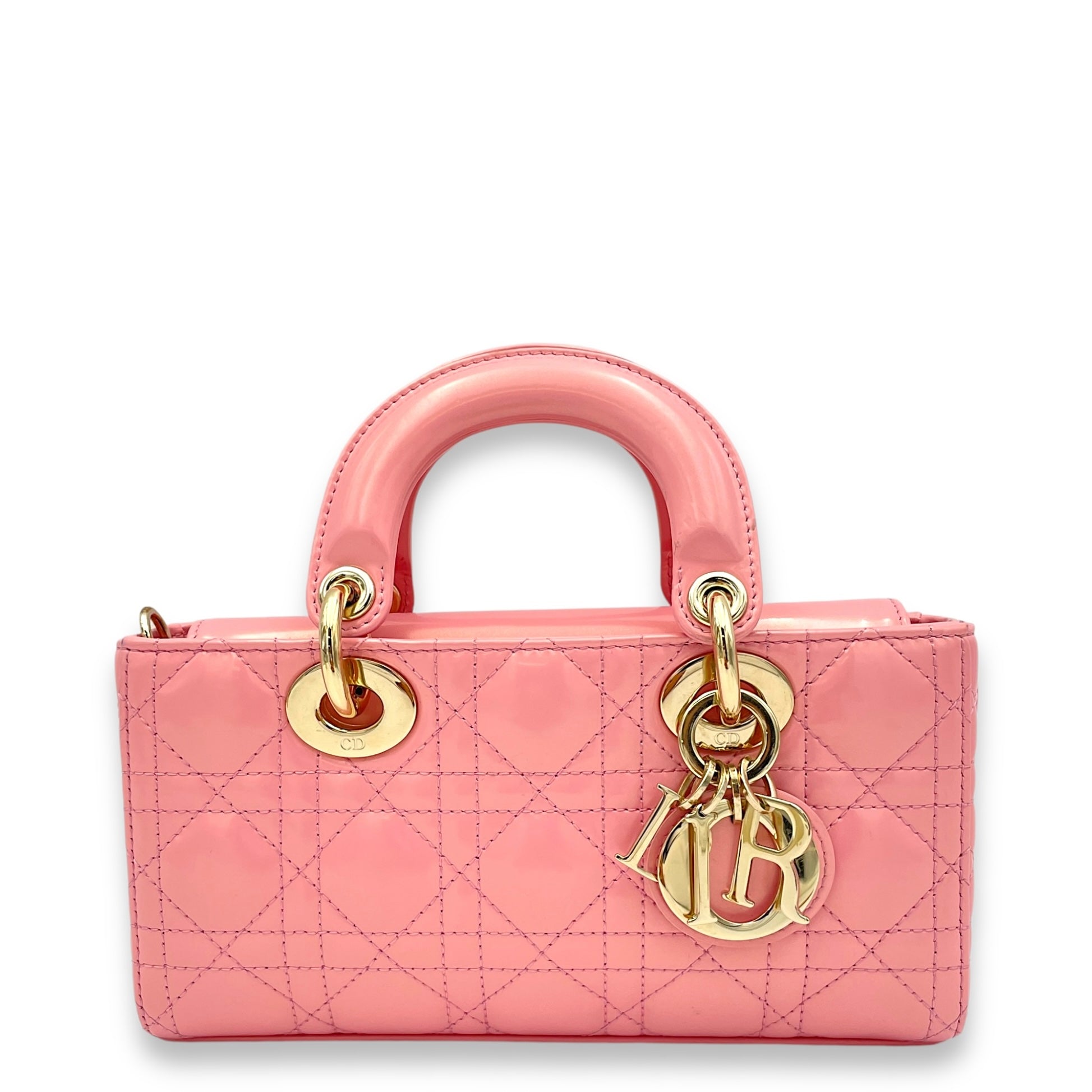 Christian Dior Lady D-Joy Small Pink Top Handle Bag in