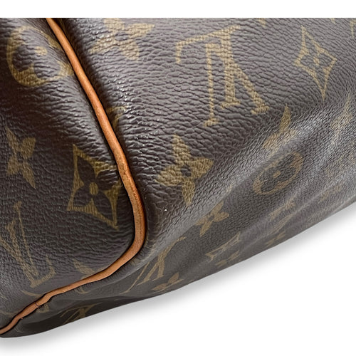 Speedy Top Handle Bag 30 Brown in Monogram Coated Canvas, Gold hardware