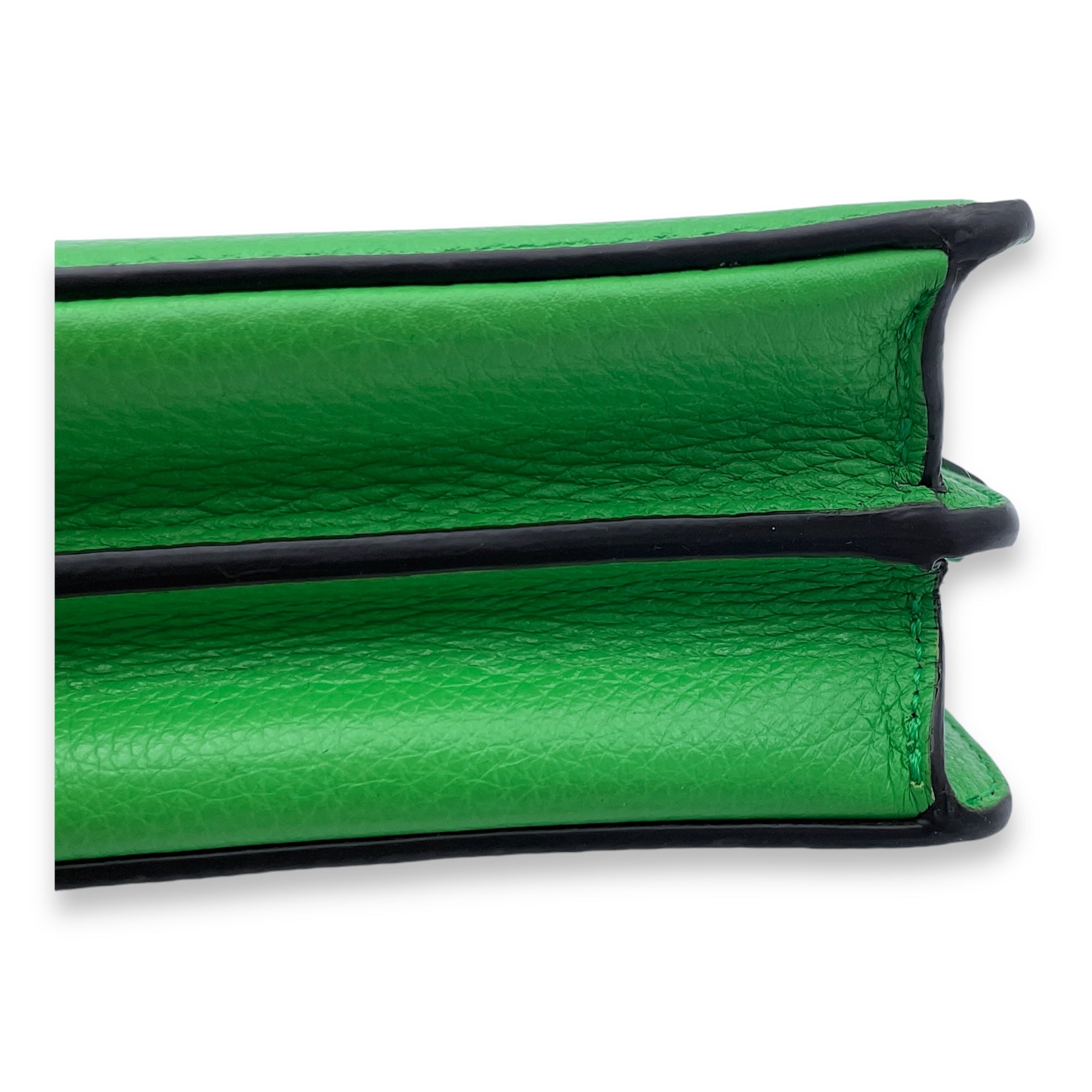 ISeeU Top Handle Bag Green in Calfskin, Silver hardware