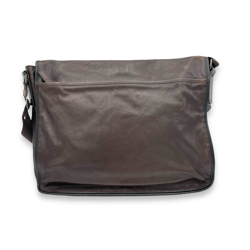 Others Messenger Brown in Calfskin, Silver hardware