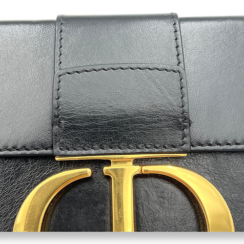 30 Montaigne Box Crossbody bag in Calfskin, Gold Hardware