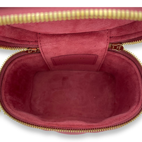 Lady Dior Vanity Micro Crossbody bag in Lambskin, Gold Hardware