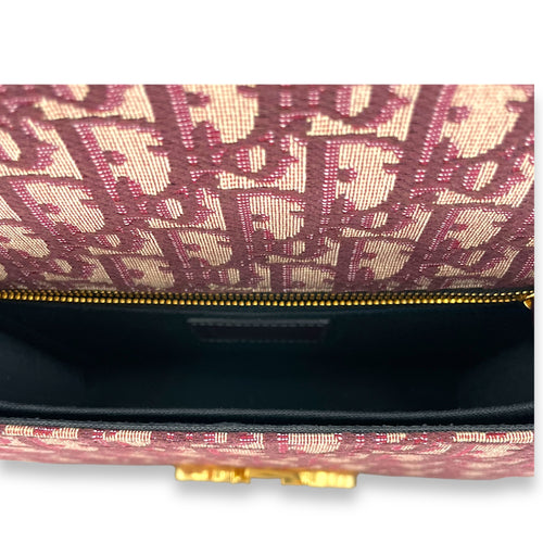 30 Montaigne Medium Shoulder bag in Jacquard, Gold Hardware