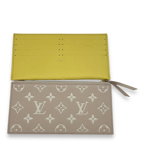 Felicie Beige Wallet On Chain in Monogram Empreinte Leather, Gold hardware